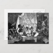 Twee Skeletten gaan een briefkaart van de bar in (Voorkant / Achterkant)