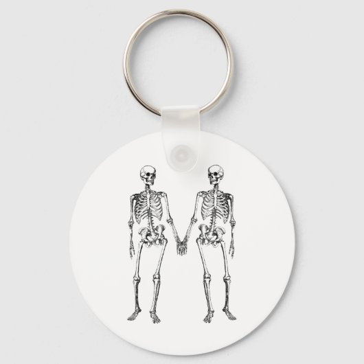 Twee skeletten sleutelhanger (Voorkant)