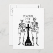 Twee skeletten uit liefde briefkaart (Voorkant / Achterkant)