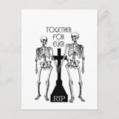 Twee skeletten uit liefde briefkaart (Voorkant)