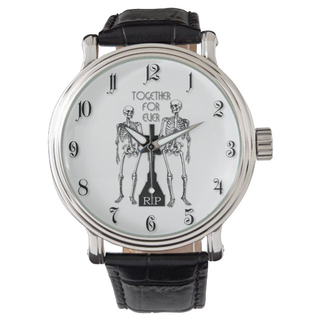 Twee skeletten uit liefde horloge (Voorkant)