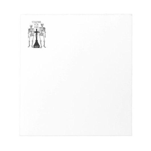 Twee skeletten uit liefde notitieblok (Voorkant)