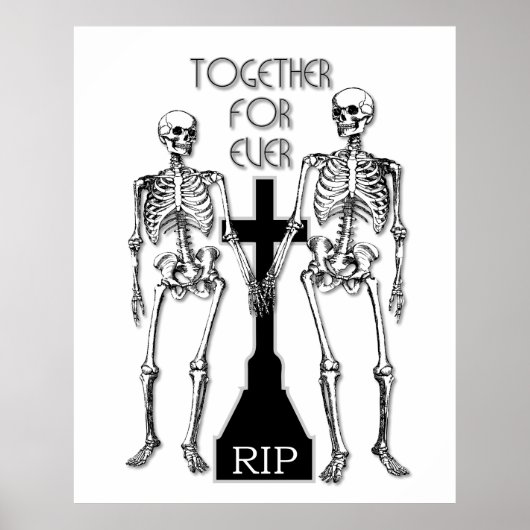 Twee skeletten uit liefde poster (Voorkant)