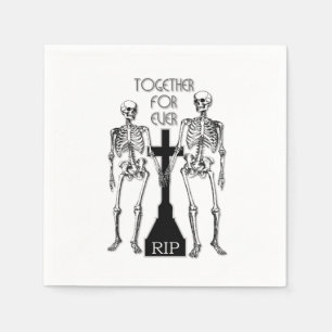 Twee skeletten uit liefde servet