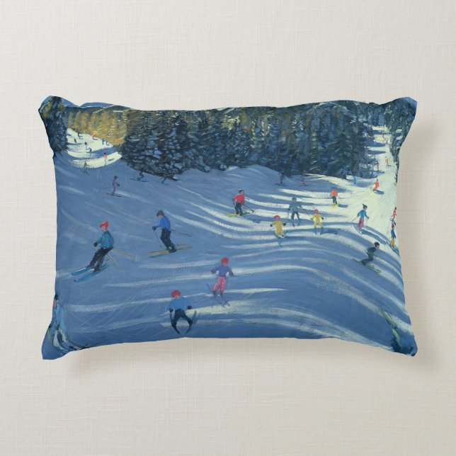 Twee skiën 2004 decoratief kussen (Voorkant)