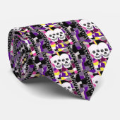 Twee Skulls en Glas in lood Stropdas (Opgerold)