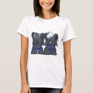 Twee Skye Terrier Zeelieden T-shirt