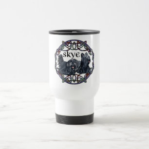Twee Skye Terriërs Keltische Reis Mug Reisbeker