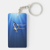 Twee Sleutelhanger met rechthoek (dubbelzijdig) (achterkant)