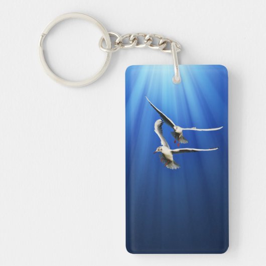 Twee Sleutelhanger met rechthoek (dubbelzijdig) (Voorkant)