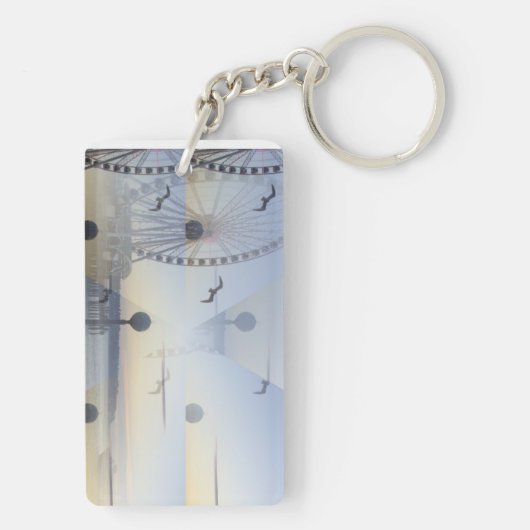 TWEE SLEUTELRINGEN MET ZEEPZETTEL SLEUTELHANGER (achterkant)