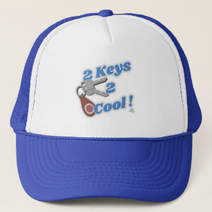 Twee sleutels Twee koele klassieke autoslogan Trucker Pet