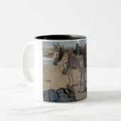 Twee sleutels (van Isaac Israëels) Tweekleurige Koffiemok (Voorkant links)