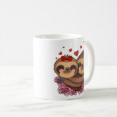 Twee sleuven in Love Hugging Hearts Valentijnsdag Koffiemok (Voorkant rechts)