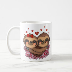 Twee sleuven in Love Hugging Hearts Valentijnsdag Koffiemok