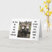 TWEE SLIMME "A's" MAKEN GEHEUGEN *TWIN'S* AGE DONK Kaart (Gele Bloem)