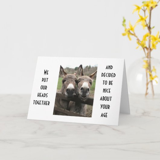 TWEE SLIMME "A's" MAKEN GRAPPEN OVER JE LEEFTIJD E Kaart (Gele Bloem)