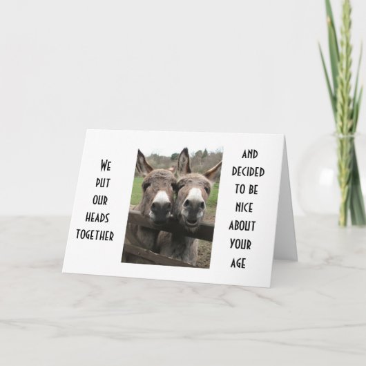 TWEE SLIMME "A's" MAKEN GRAPPEN OVER JE LEEFTIJD E Kaart (Voorkant)