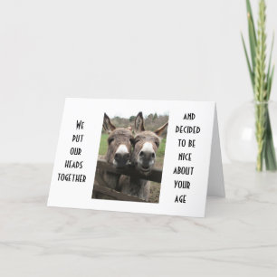 TWEE SLIMME "A'S" VORMEN DE LEEFTIJD VAN UW DONKEY KAART