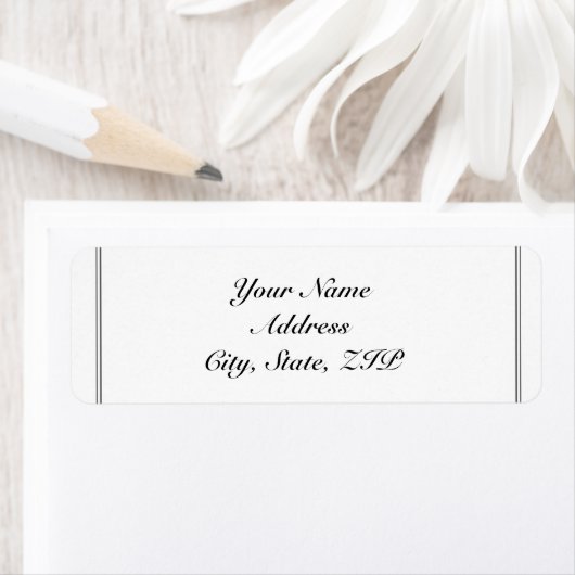 Twee smoking op wit retouradres etiket (Insitu)