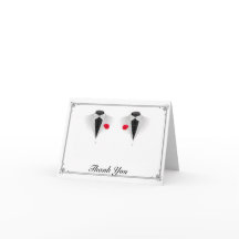 Twee smoking op witte gay trouwkaart bedankt