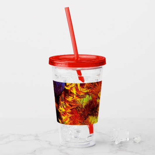 Twee sneeuwbloemen Van Gogh Acryl Drinkbeker (Voorkant ijs)
