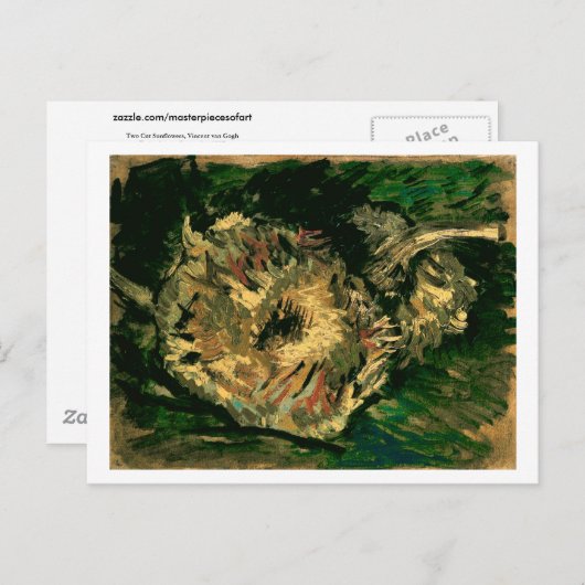 Twee sneeuwbloemen, Van Gogh Fine Art Briefkaart (Voorkant / Achterkant)