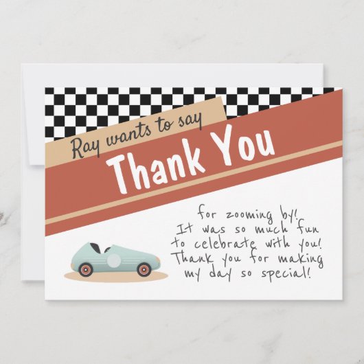 Twee Snel Autothema Uniek Geel Rood Zwart Uitnodig Kaart (Voorkant)