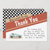 Twee Snel Autothema Uniek Geel Rood Zwart Uitnodig Kaart (Voorkant / Achterkant)