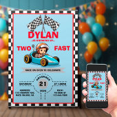 Twee Snel Cute Uitnodiging