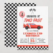 Twee snel groeiende verjaardag, twee snel 2 nieuws kaart (Voorkant / Achterkant)