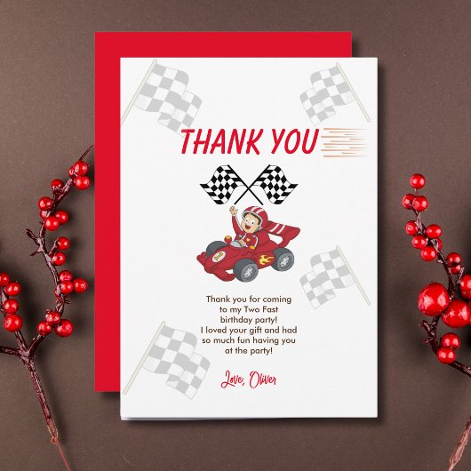 Twee snel opgroeiend 2e verjaardag   bedankkaart