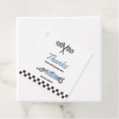 Twee Snel Race Car 2nd Boy's Birthday Party Bedankjes Labels (In situ)