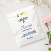 Twee Snel Race Car 2nd Boy's Birthday Party Bedankzakje (Gezegeld)