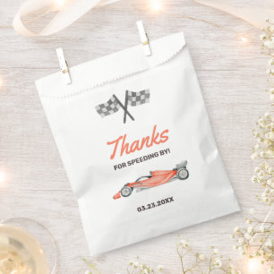 Twee Snel Race Car 2nd Boy's Birthday Party Bedankzakje