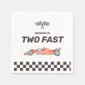 Twee Snel Race Car 2nd Boy's Birthday Party Servet (Voorkant)
