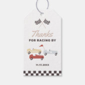 Twee Snel Race Car Boy 2e verjaardag Cadeaulabel (Voorkant)