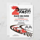 Twee Snel Race Car Boy 2e verjaardag Kaart (Voorkant)