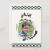 Twee Snel Race Car Boy 2e verjaardag Kaart (Achterkant)