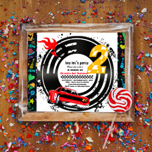 Twee Snel Race Car Boy 2e verjaardag Kaart