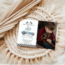 Twee Snel Race Car Boy 2e verjaardag