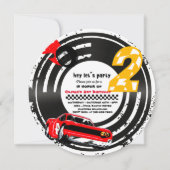 Twee Snel Race Car Boy 2e verjaardag Kaart (Voorkant)