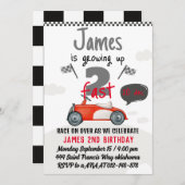 Twee Snel Race Car Boy 2e verjaardag Kaart (Voorkant / Achterkant)