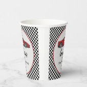 Twee Snel Race Car Boy 2e verjaardag Papieren Bekers (Rechts)