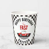 Twee Snel Race Car Boy 2e verjaardag Papieren Bekers (Voorkant)