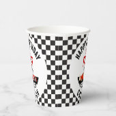 Twee Snel Race Car Boy 2e verjaardag Papieren Bekers (Rechts)