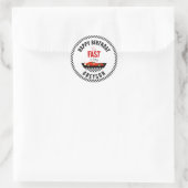 Twee Snel Race Car Boy 2e verjaardag Ronde Sticker (Tas)