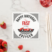 Twee Snel Race Car Boy 2e verjaardag Servet (Insitu)