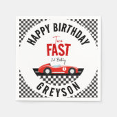 Twee Snel Race Car Boy 2e verjaardag Servet (Voorkant)