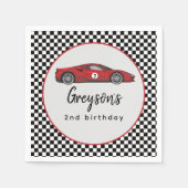 Twee Snel Race Car Boy 2e verjaardag Servet (Voorkant)